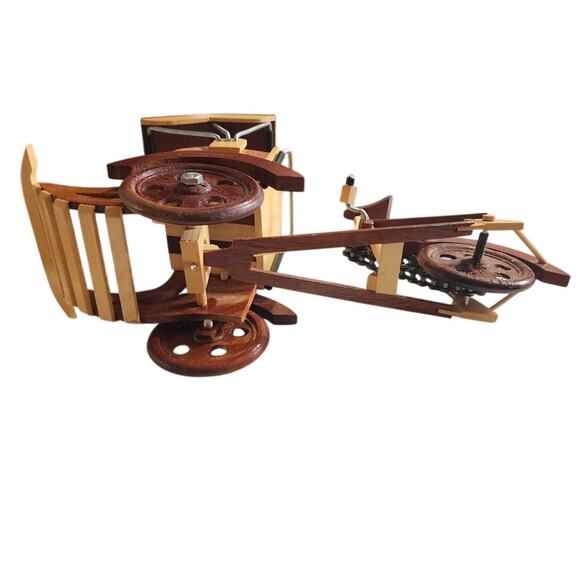 Wooden Handcrafted pedicab Model Asian Tricycle Trike Pedal Cart - Picture 6 of 8